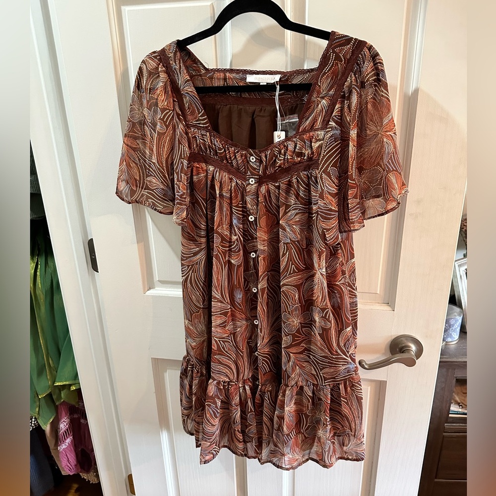 BRAND NEW WITH TAGS Baby Doll Chiffon Dress